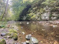 Den of Alyth, near Alyth, a woodland walk that is good for a paddle.